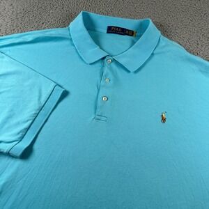 Polo Ralph Lauren Polo Shirt Mens 4XB Aqua Short Sleeve Embroidered Pony Classic
